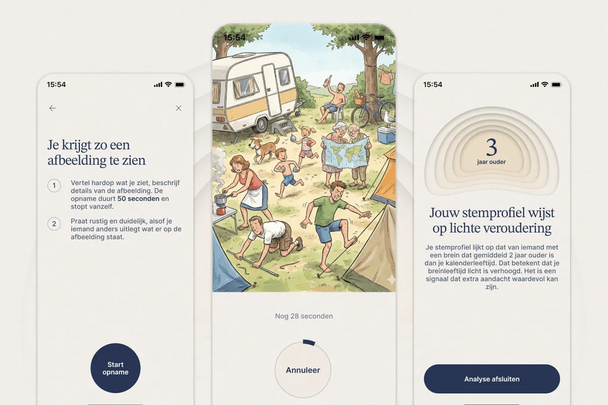 Voorbeeld van de spraakanalyse in de Remind app